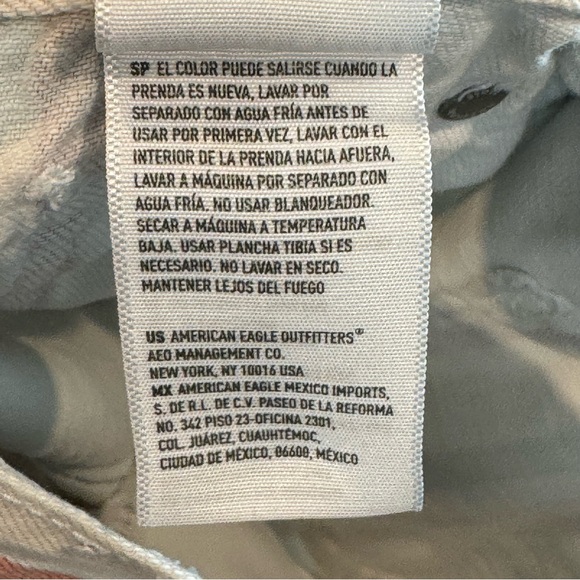 American Eagle Carnival Stripe Jean Shorts Size 0 - Picture 10 of 11